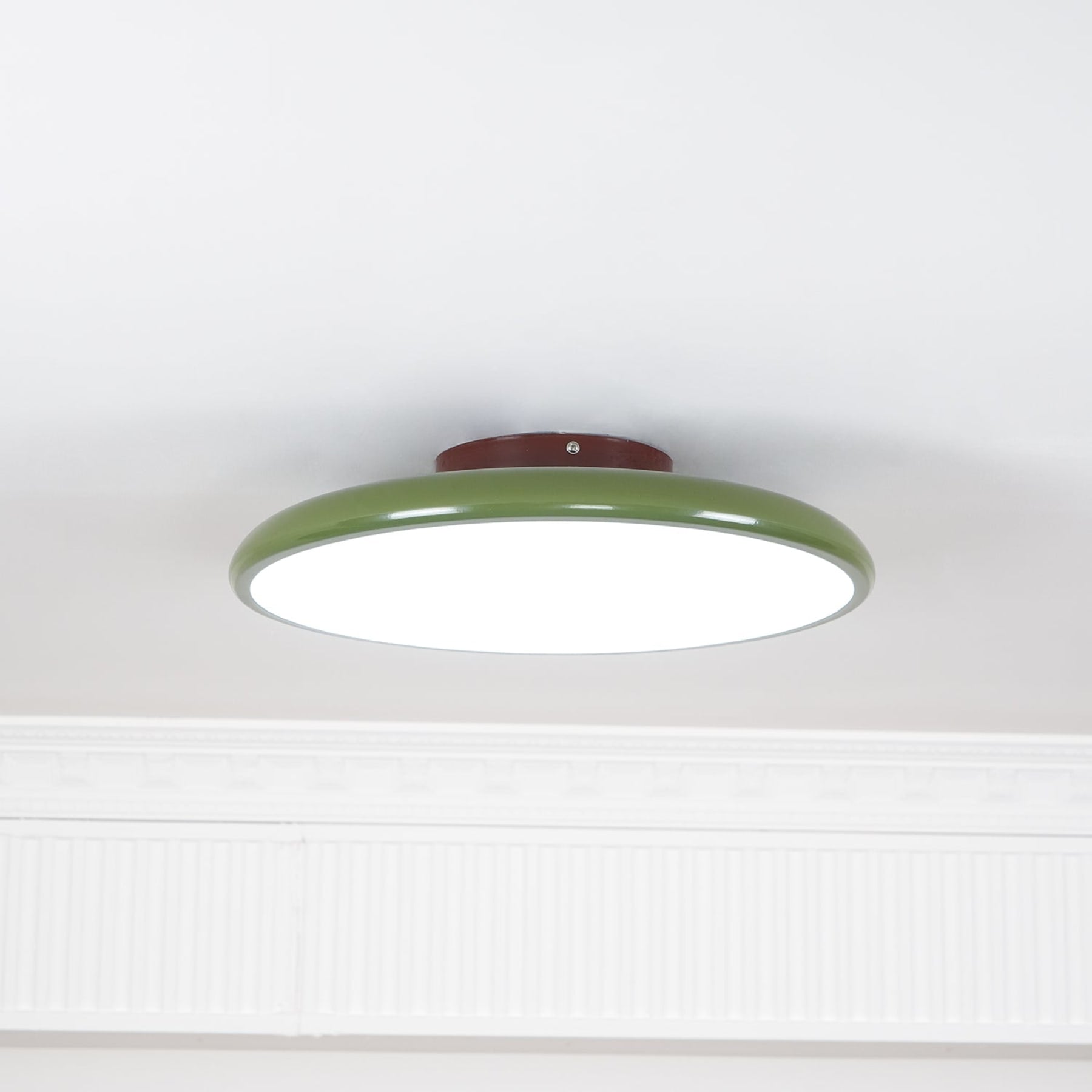 Retro Metal Semi-Flush Mount Ceiling Light With Three-Color Light — Greenwich Home & Living