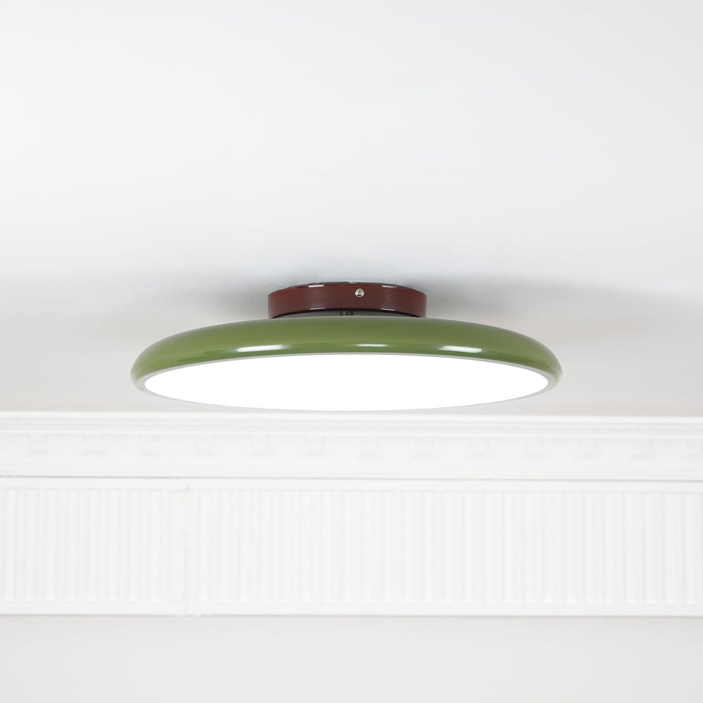 Retro Metal Semi-Flush Mount Ceiling Light With Three-Color Light — Greenwich Home & Living