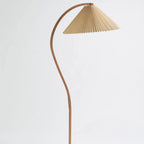 Scandinavian Wood Floor Lamp With Fabric Shade for Living Room — Greenwich Home & Living