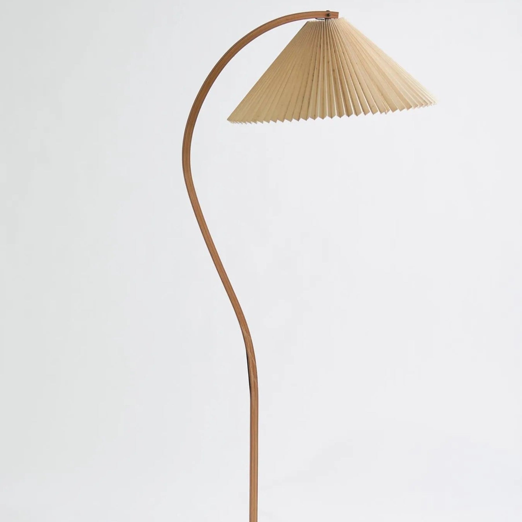 Scandinavian Wood Floor Lamp With Fabric Shade for Living Room — Greenwich Home & Living