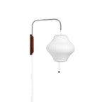 Modern Silk and Walnut Wood Wall Light for Bedroom and Living Room — Greenwich Home & Living