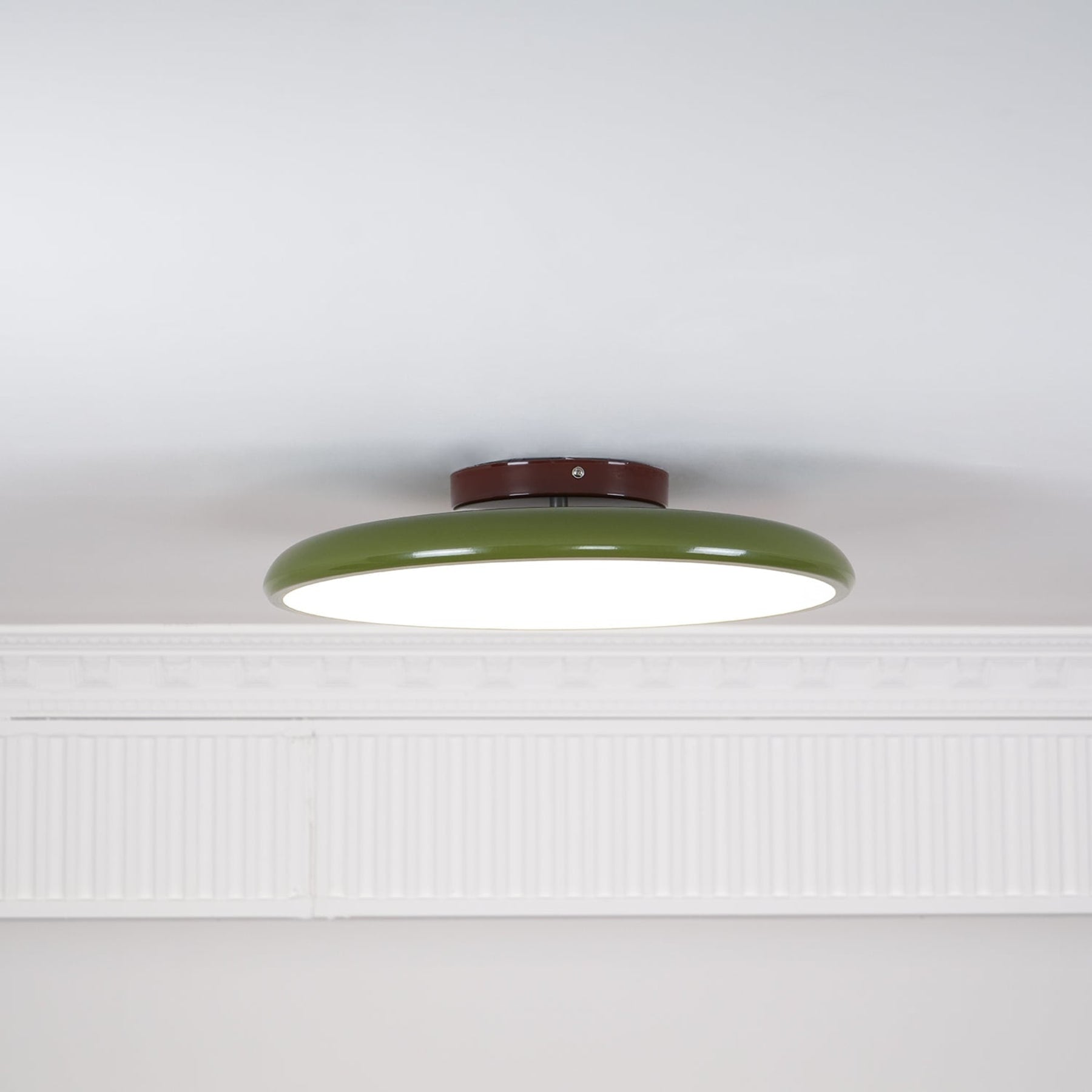 Retro Metal Semi-Flush Mount Ceiling Light With Three-Color Light — Greenwich Home & Living