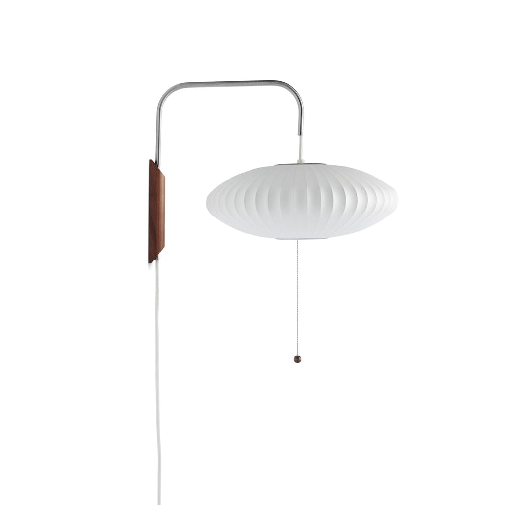 Modern Silk and Walnut Wood Wall Light for Bedroom and Living Room — Greenwich Home & Living