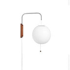 Modern Silk and Walnut Wood Wall Light for Bedroom and Living Room — Greenwich Home & Living