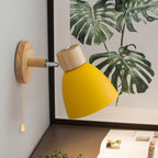 Scandinavian Wood Wall Light for Living Room and Bedroom in Yellow — Greenwich Home & Living
