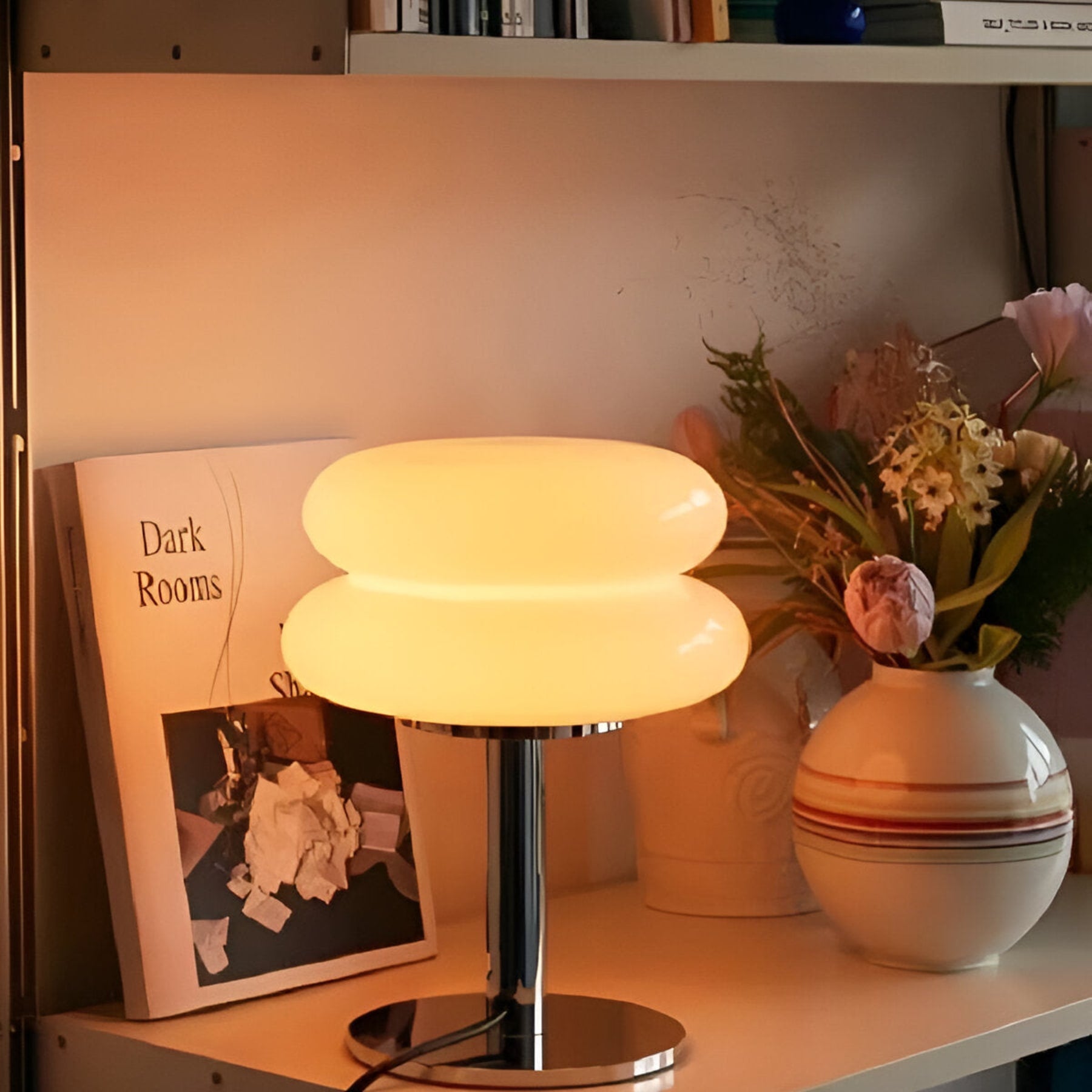 Retro Glass Table Lamp With Three-Color Light For Bedroom — Greenwich Home & Living