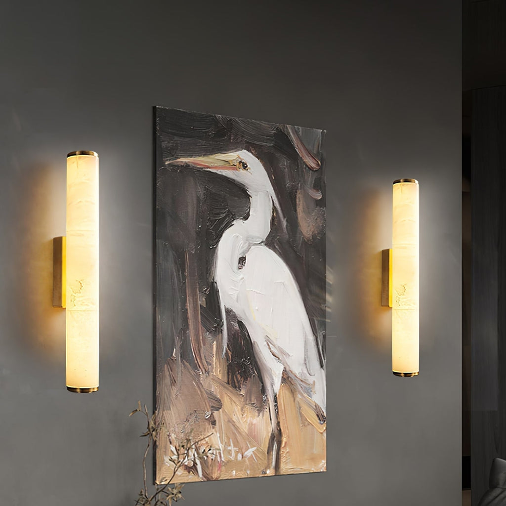 Contemporary Copper and Marble Wall Light for Living Room and Bedroom — Greenwich Home & Living