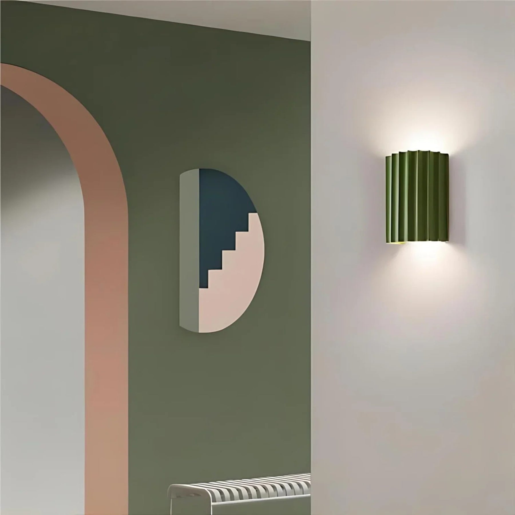 Minimalist Resin Wall Light With Tri-Color Lighting — Greenwich Home & Living