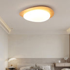 Modern Wood Flush Mount Ceiling Light With Stepless Dimming — Greenwich Home & Living