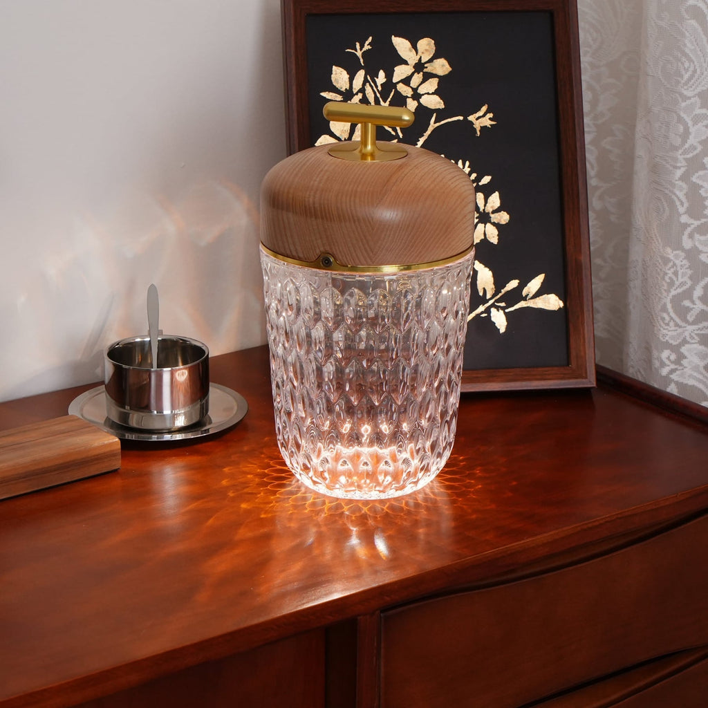 Contemporary Glass Table Lamp With Adjustable Color Temperature — Greenwich Home & Living