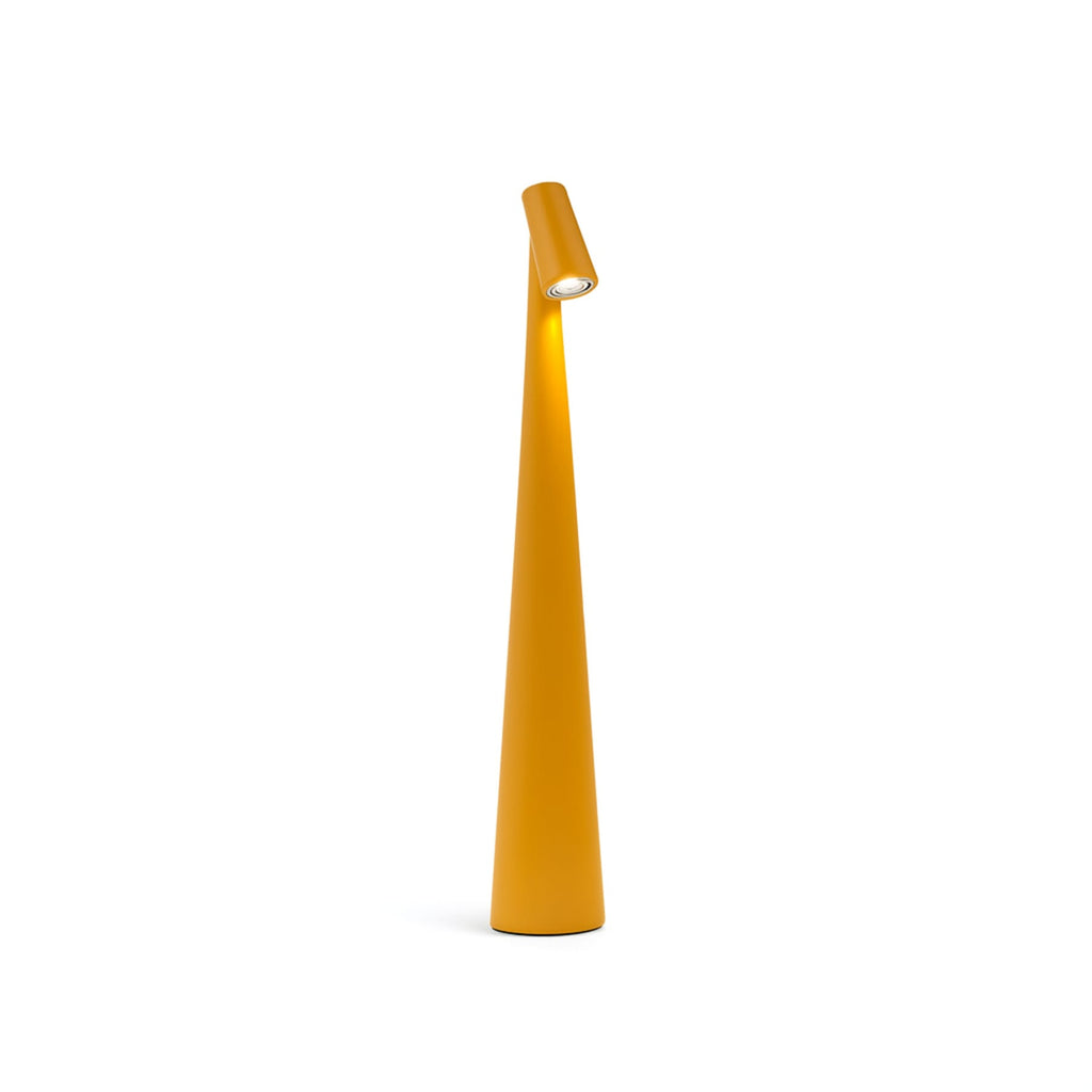 Minimalist Rechargeable Table Lamp With Tri-Color Dimming in Orange — Greenwich Home & Living