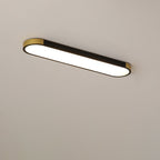 Modern Linear Metal Flush Mount Ceiling Light With Dimmable Remote — Greenwich Home & Living