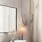 Rustic Wood and Concrete-Look Pendant Light With Warm White Glow for Dining Room — Greenwich Home & Living