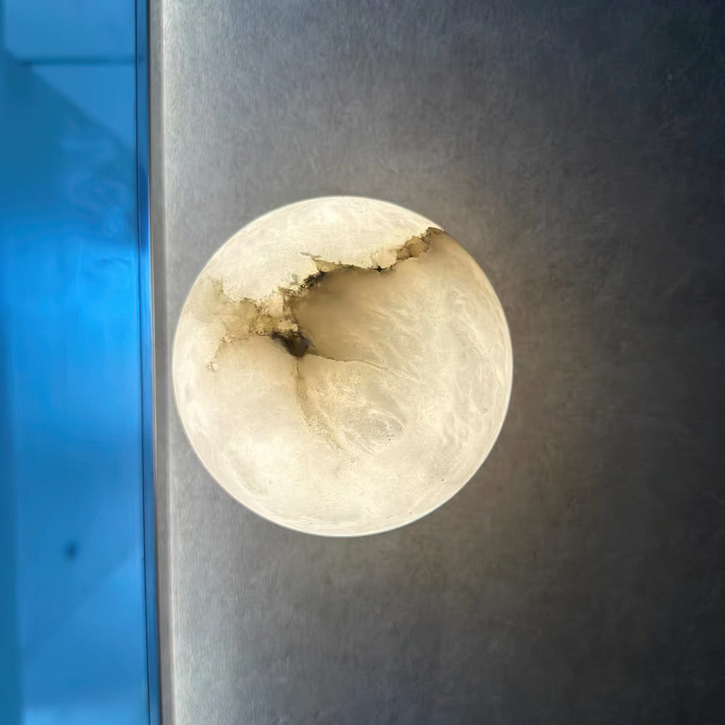 Contemporary Marble Wall Light With Warm Glow — Greenwich Home & Living