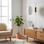 Modern Silk and Walnut Wood Wall Light for Bedroom and Living Room — Greenwich Home & Living