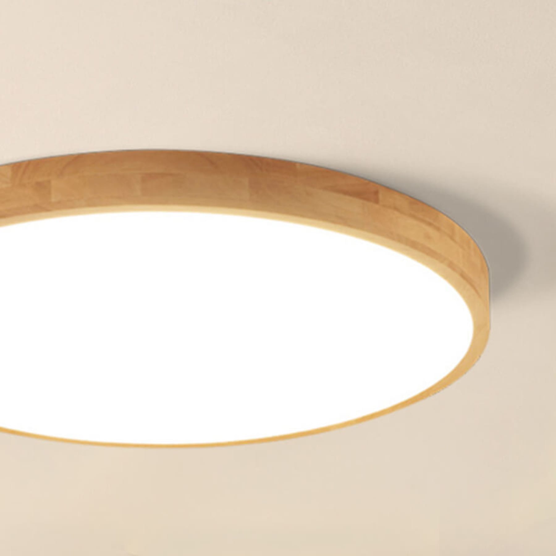 Scandinavian Wood Flush Mount Ceiling Light With Tri-Color Dimming — Greenwich Home & Living