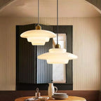 Retro Glass Pendant Light With Warm White Bulb Included for Dining Room — Greenwich Home & Living