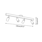 Modern Linear Walnut Wood Ceiling Light With Selectable Color Temperature — Greenwich Home & Living