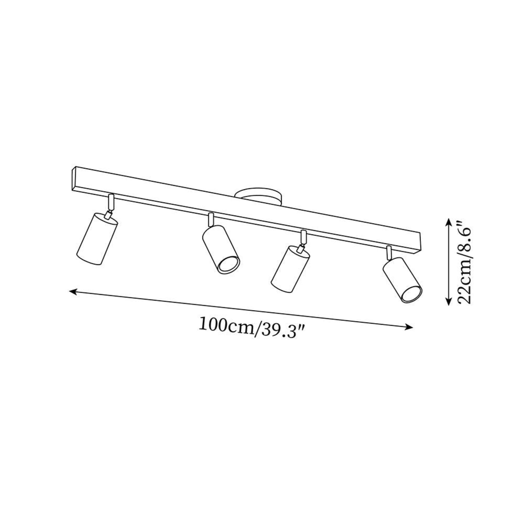 Modern Linear Walnut Wood Ceiling Light With Selectable Color Temperature — Greenwich Home & Living