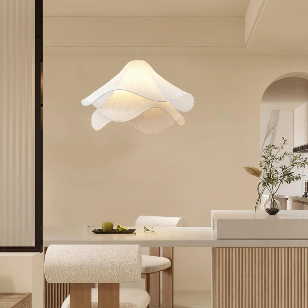 Contemporary Fabric Pendant Light With Dimmable Color Options for Living Room — Greenwich Home & Living