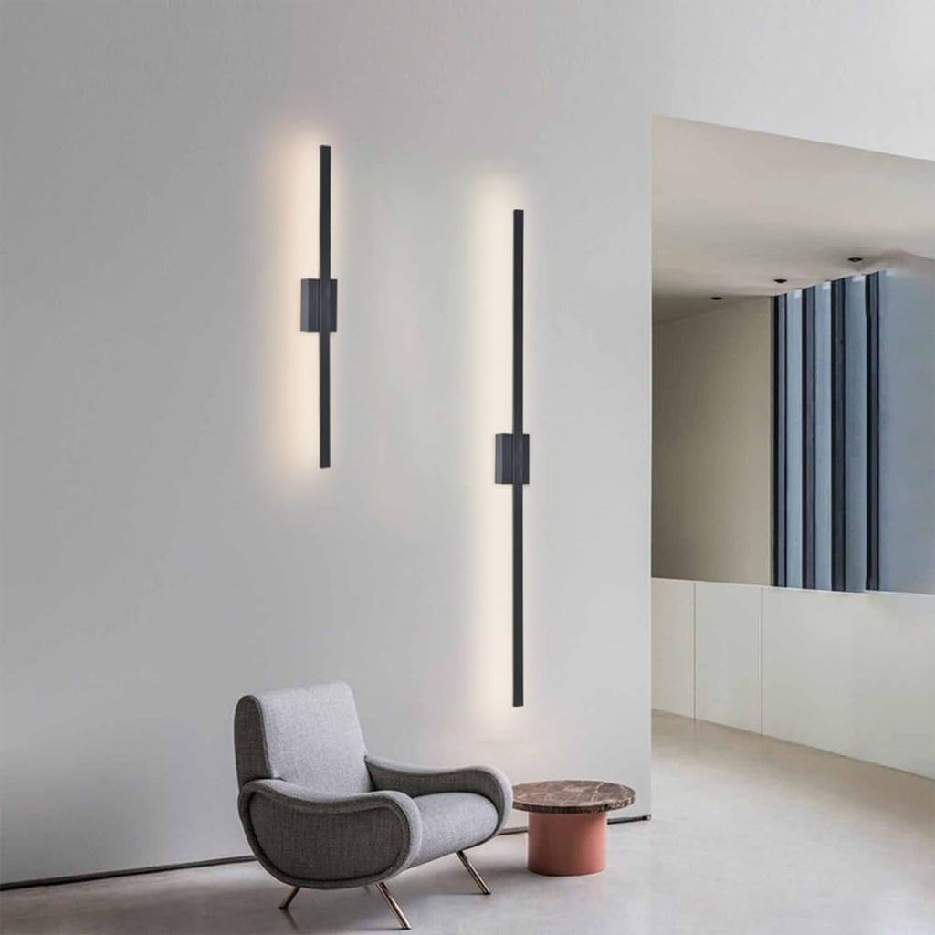 Minimalist Iron Linear Wall Light With Integrated LED for Living Room — Greenwich Home & Living