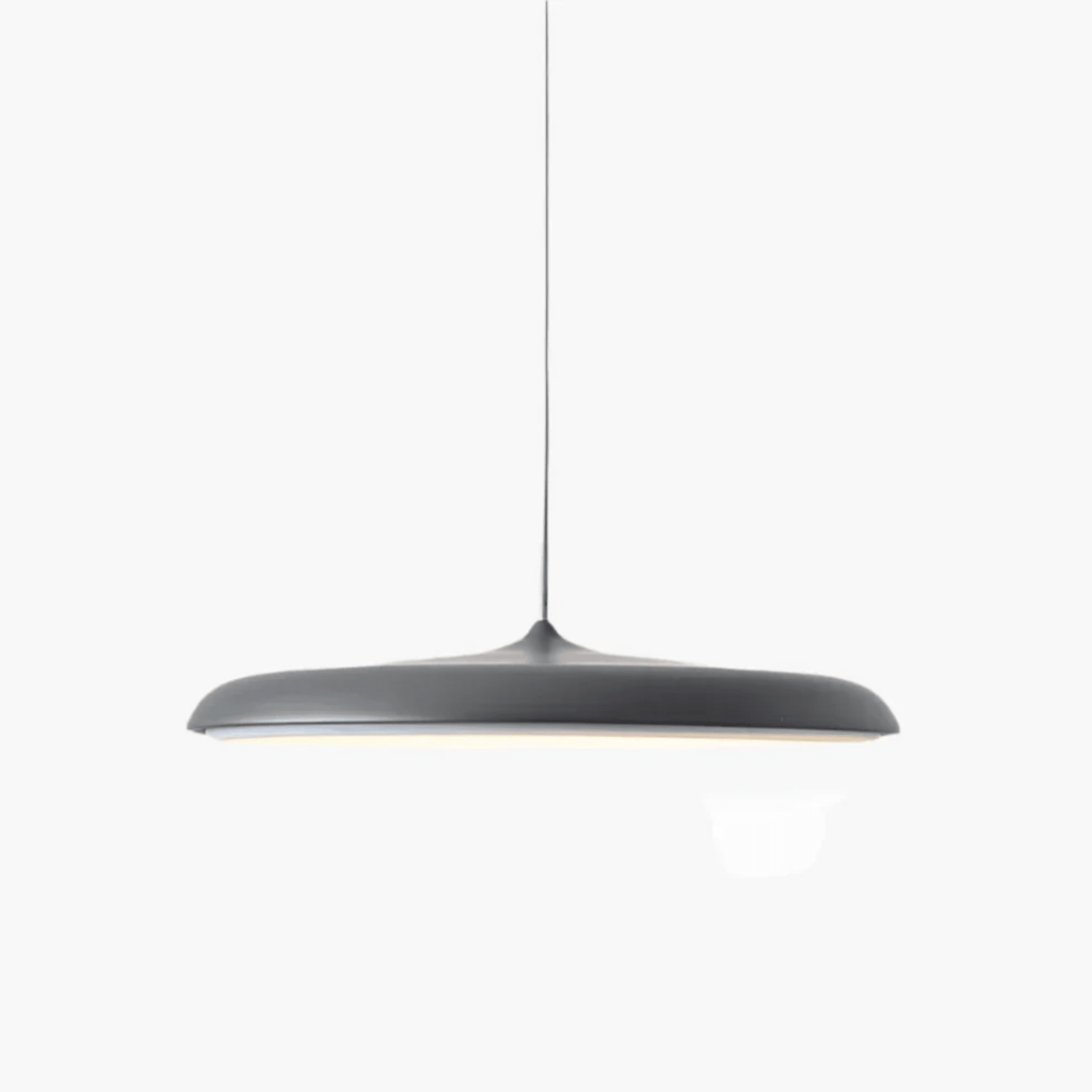 Minimalist Ironwork Pendant Light With Warm White Glow for Dining Room in Gray — Greenwich Home & Living