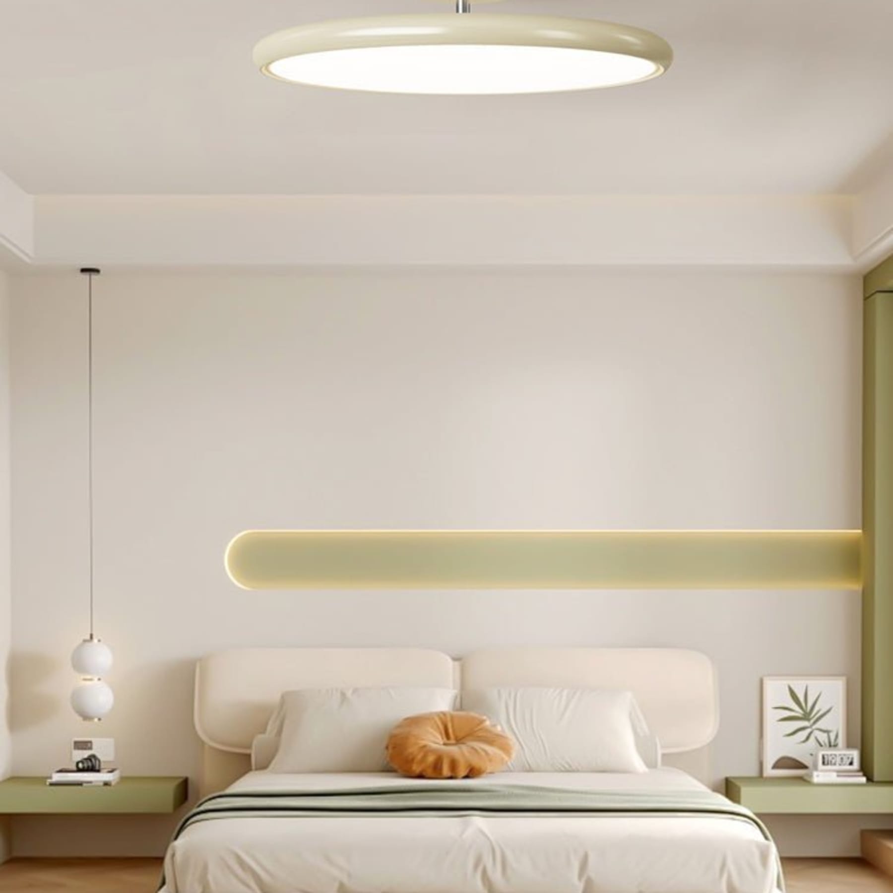 Retro Metal Semi-Flush Mount Ceiling Light With Three-Color Light — Greenwich Home & Living