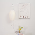 Modern Silk and Walnut Wood Wall Light for Bedroom and Living Room — Greenwich Home & Living