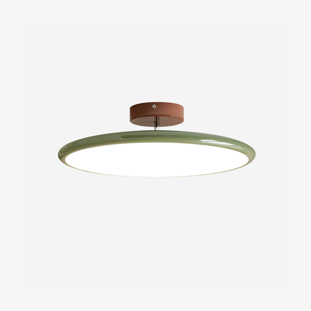 Retro Metal Semi-Flush Mount Ceiling Light With Three-Color Light — Greenwich Home & Living