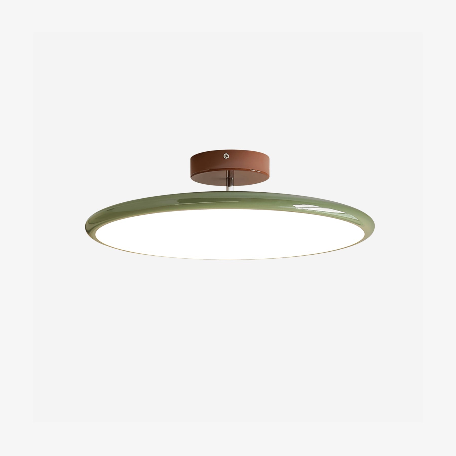 Retro Metal Semi-Flush Mount Ceiling Light With Three-Color Light — Greenwich Home & Living
