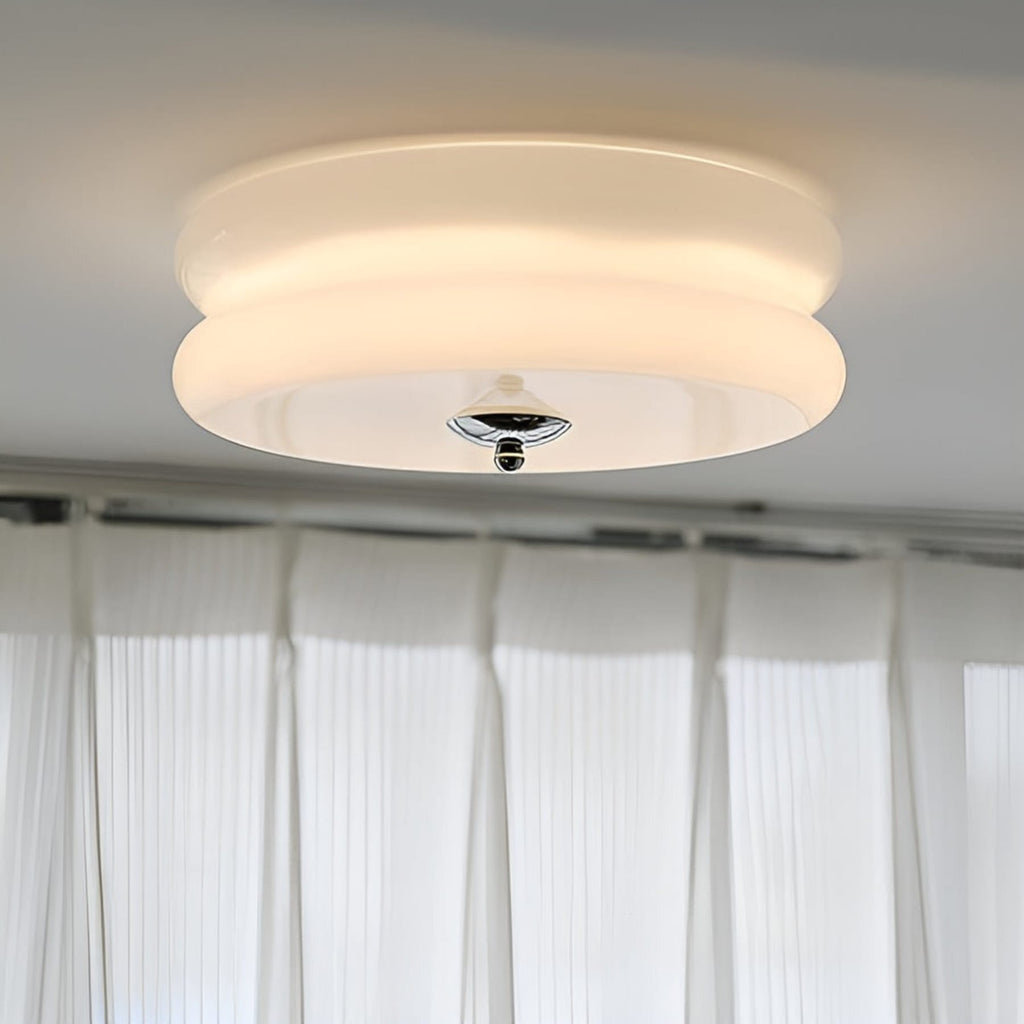 Retro Glass Flush Mount Ceiling Light With Adjustable Color Temperature — Greenwich Home & Living