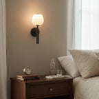 Contemporary Iron and Glass Wall Light With Dual Color Temperature — Greenwich Home & Living