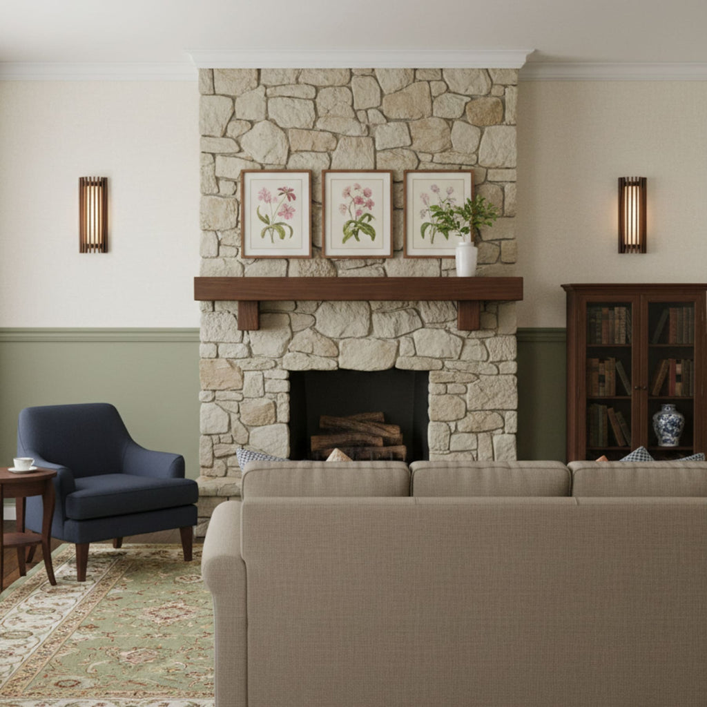Contemporary Acrylic and Wood Wall Light With Tri-Color Lighting — Greenwich Home & Living