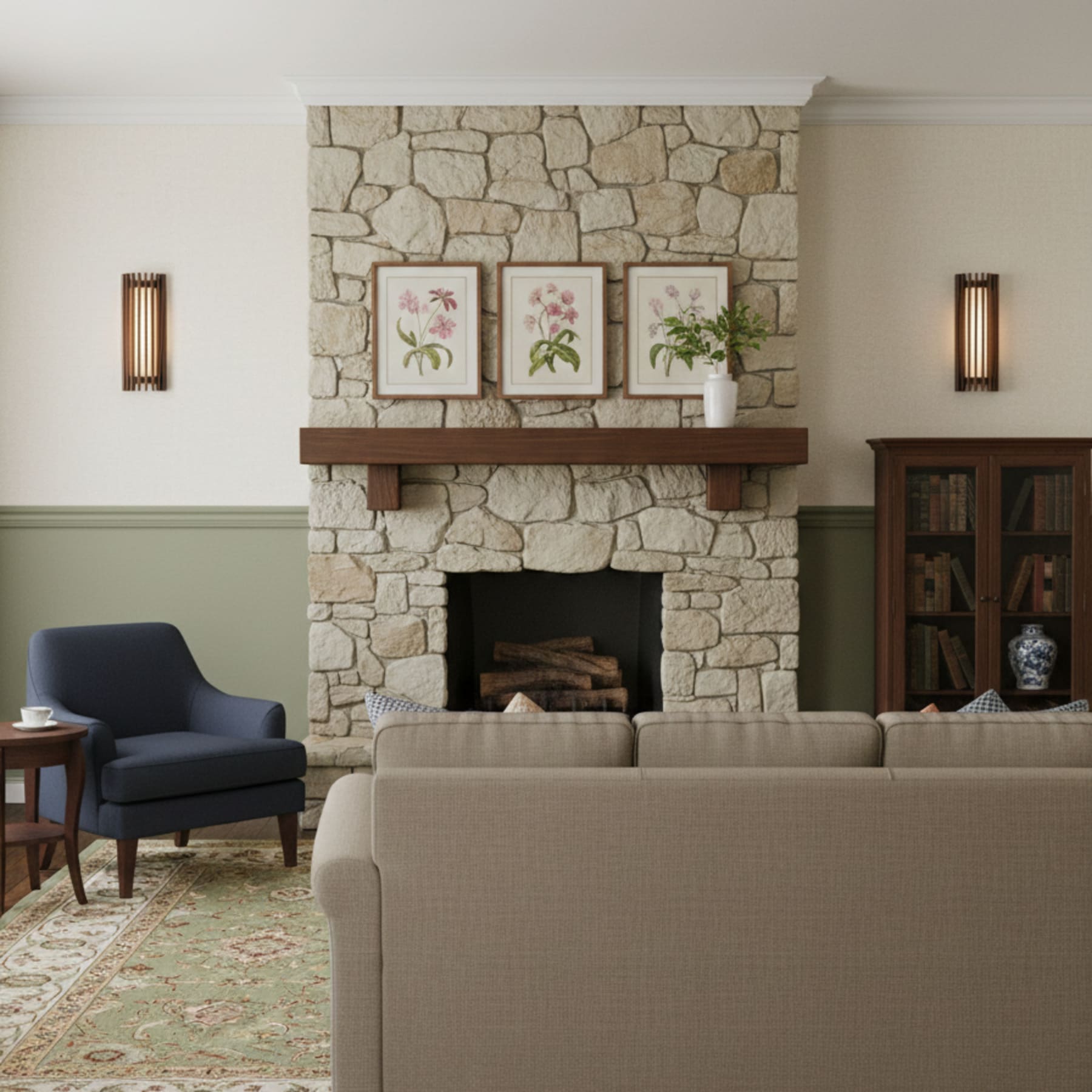 Contemporary Acrylic and Wood Wall Light With Tri-Color Lighting — Greenwich Home & Living