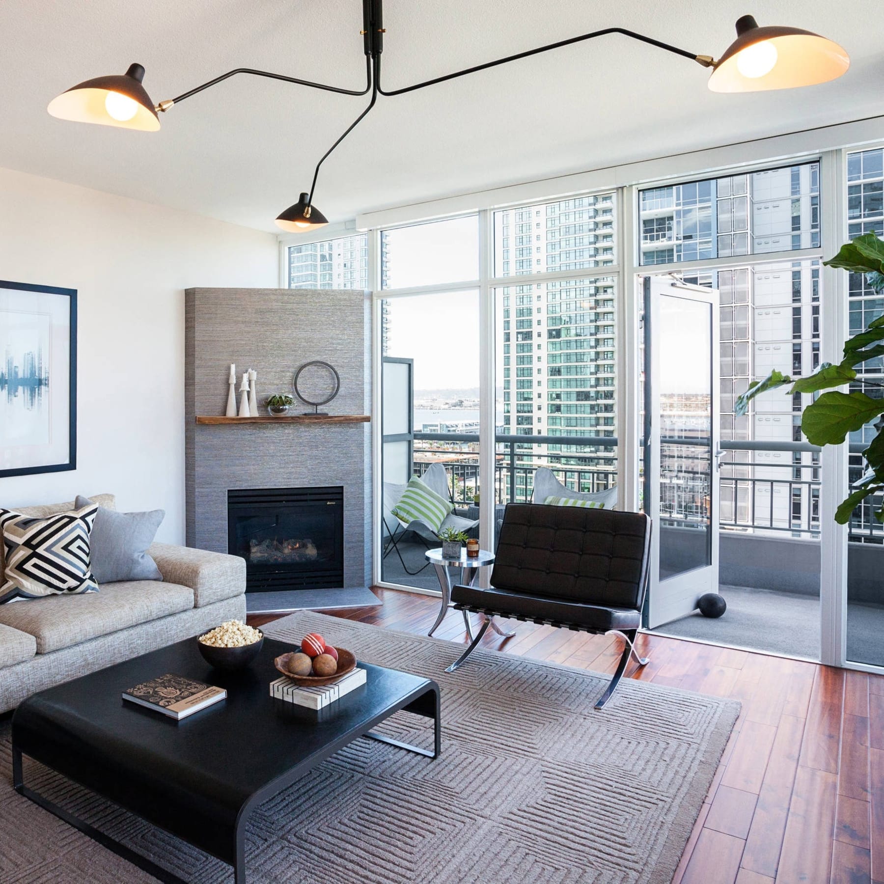 Modern Linear Metal Ceiling Light With Adjustable Color Temperature — Greenwich Home & Living