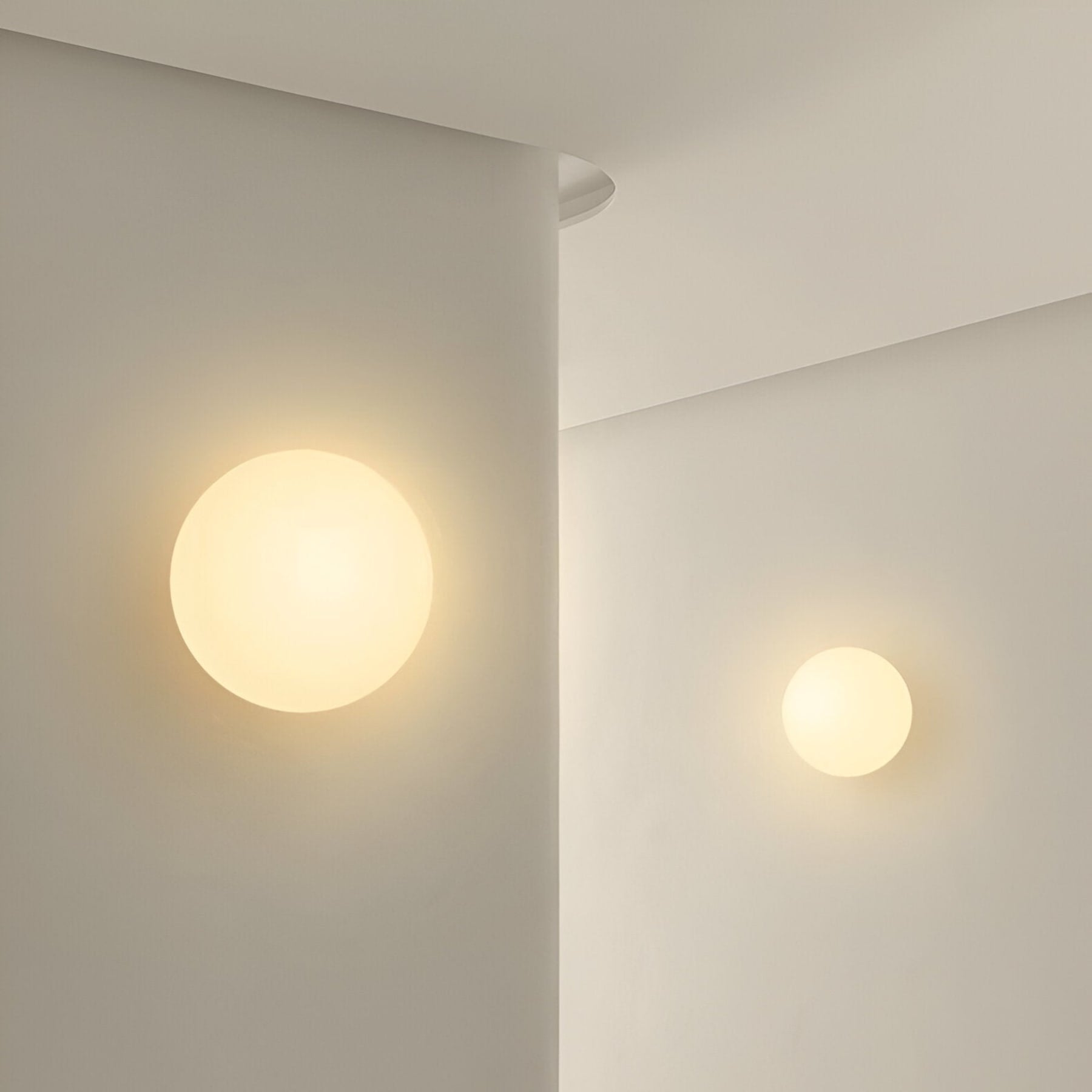 Minimalist Glass Wall Light With Warm White Glow — Greenwich Home & Living