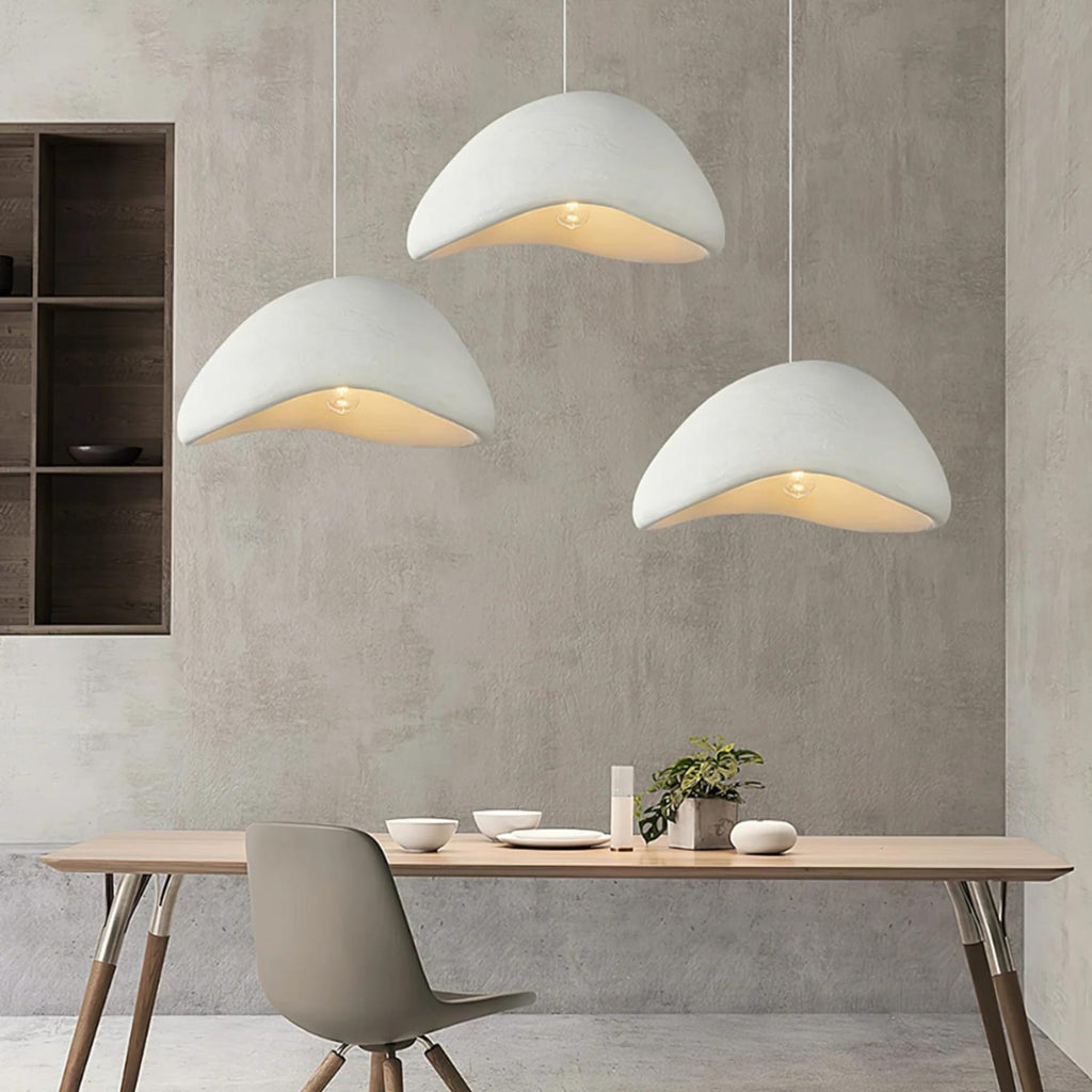 Minimalist Resin Pendant Light With Selectable Light Colors for Living Room — Greenwich Home & Living