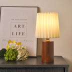 Modern Wood Table Lamp With Warm LED Glow — Greenwich Home & Living