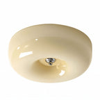 Retro Glass Flush Mount Ceiling Light With Selectable Color Temperature for Living Room in Beige — Greenwich Home & Living