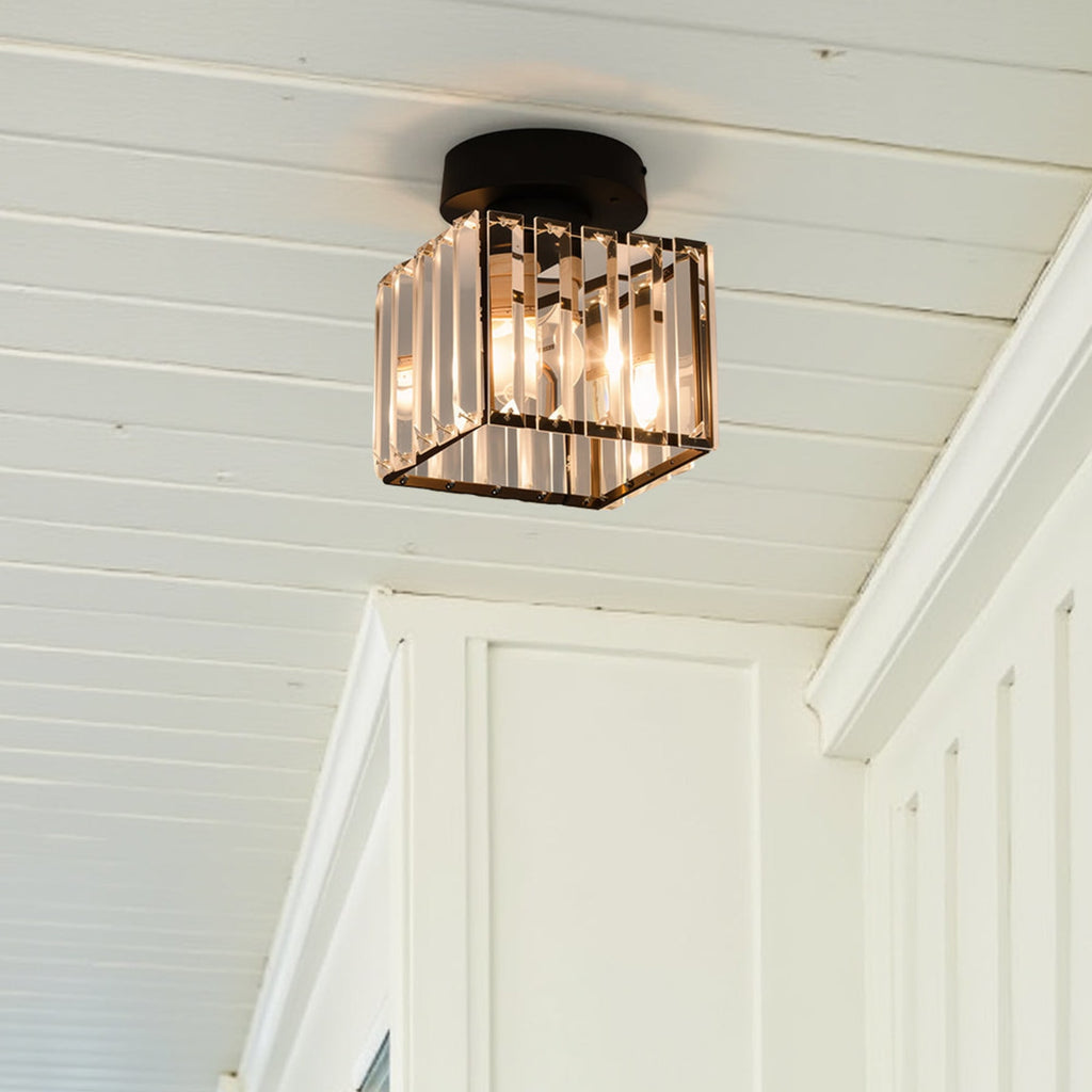Classic Acrylic Semi-Flush Mount Ceiling Light for Hallway and Bedroom — Greenwich Home & Living