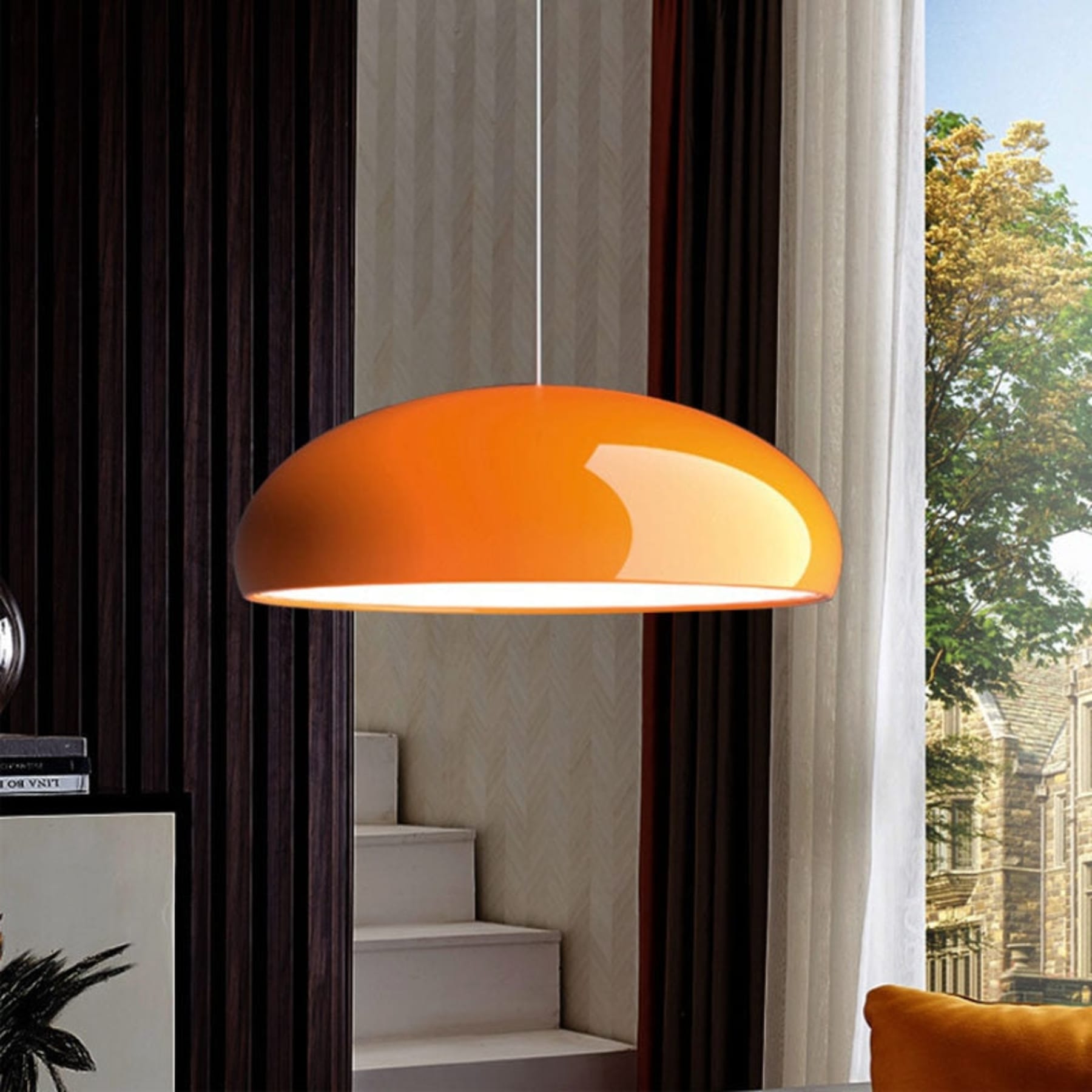 Minimalist Wrought Iron Pendant Light With Tri-Color Light for Living Room — Greenwich Home & Living
