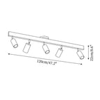 Modern Linear Walnut Wood Ceiling Light With Selectable Color Temperature — Greenwich Home & Living