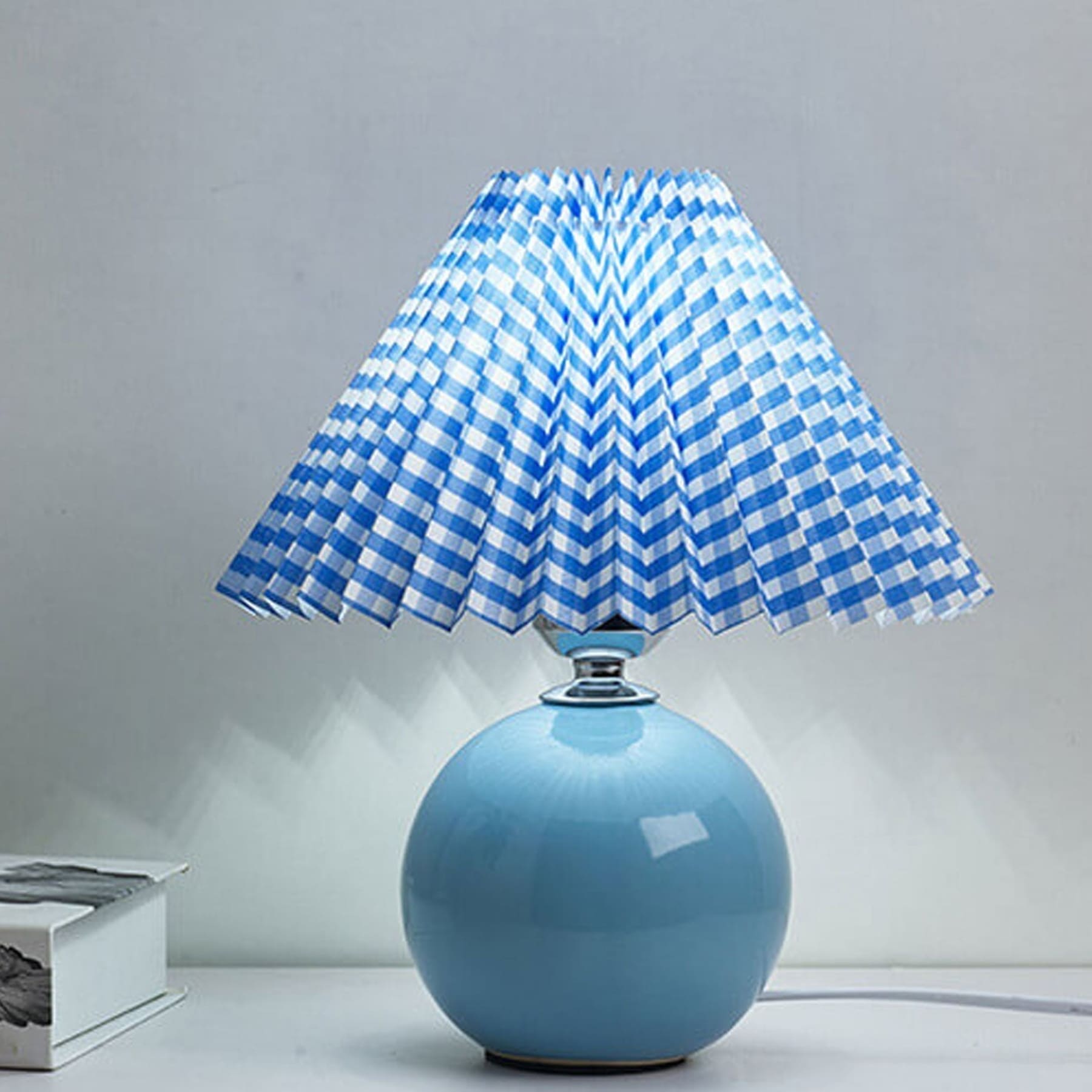 Contemporary Ceramic Table Lamp With Fabric Shade for Living Room — Greenwich Home & Living