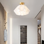 Contemporary Copper and Acrylic Flush Mount Ceiling Light With Tri-Color Dimming — Greenwich Home & Living