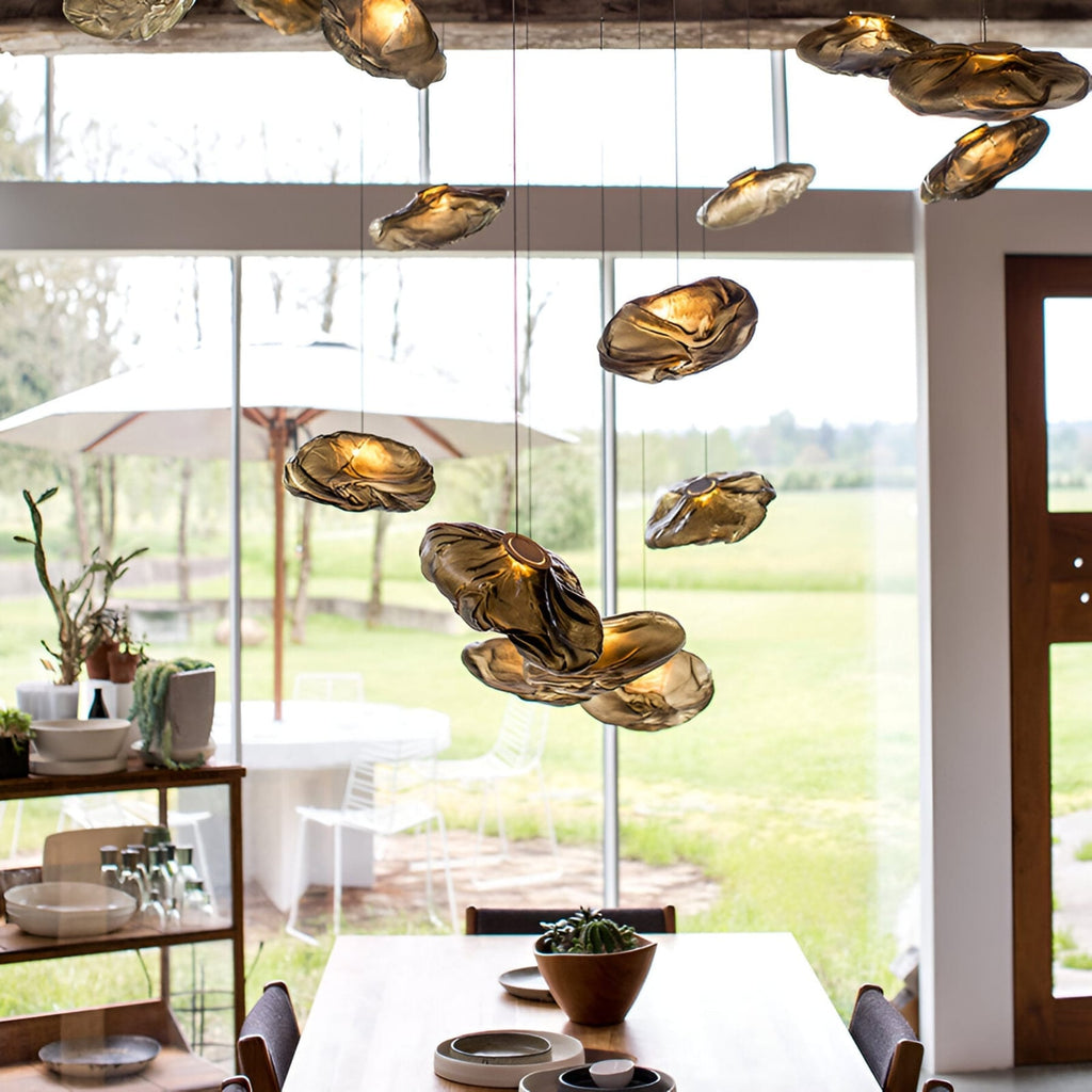 Contemporary Glass Pendant Light With Warm White Glow for Living & Dining Rooms — Greenwich Home & Living
