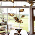 Contemporary Glass Pendant Light With Warm White Glow for Living & Dining Rooms — Greenwich Home & Living