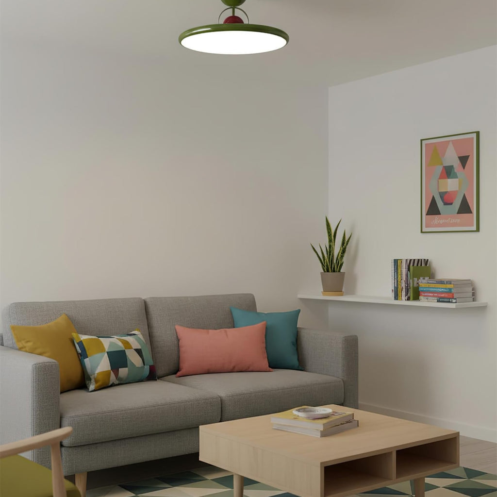 Retro Iron and Acrylic Semi-Flush Ceiling Light With Dimmable Color — Greenwich Home & Living
