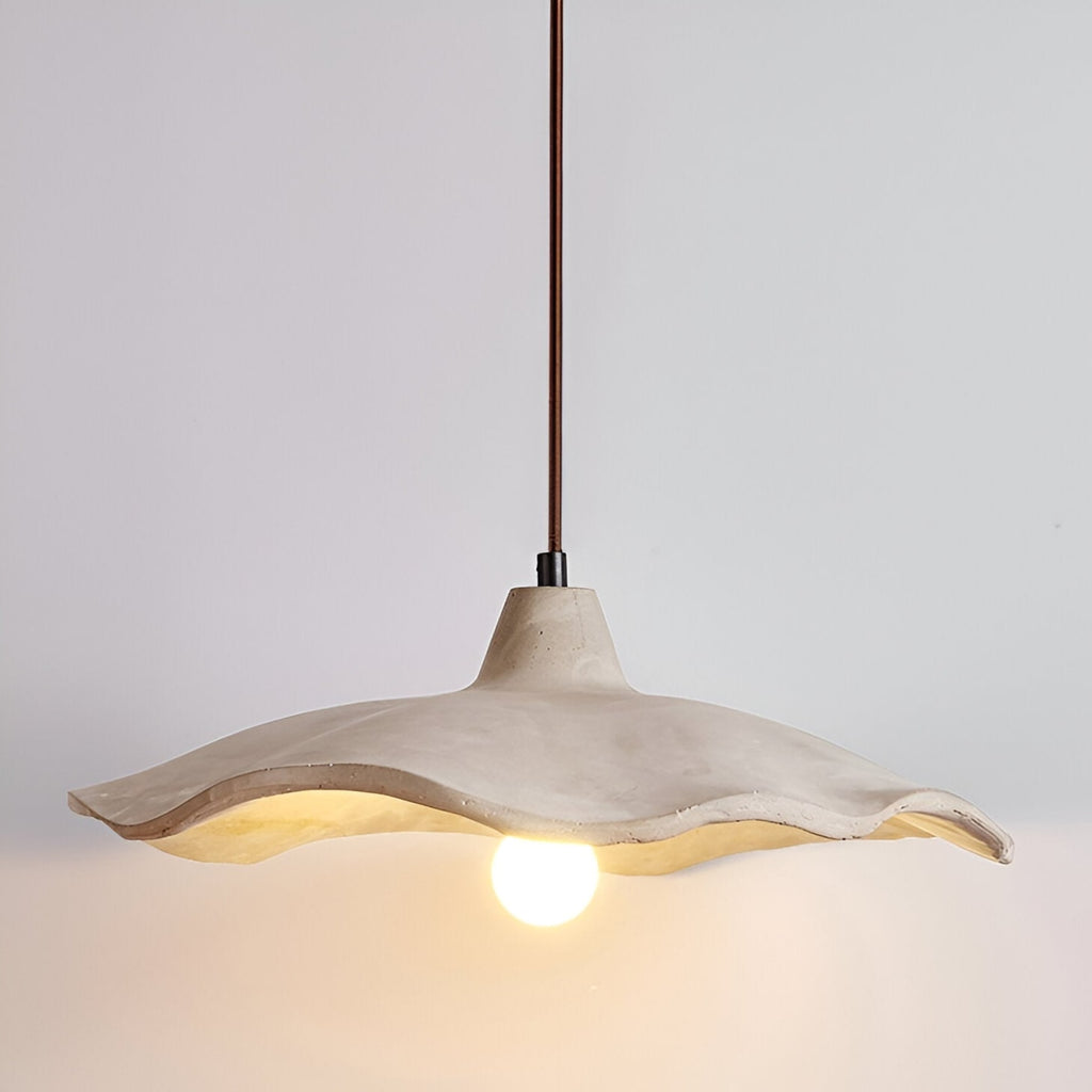 Minimalist Concrete Pendant Light With Warm White LED for Dining Room — Greenwich Home & Living