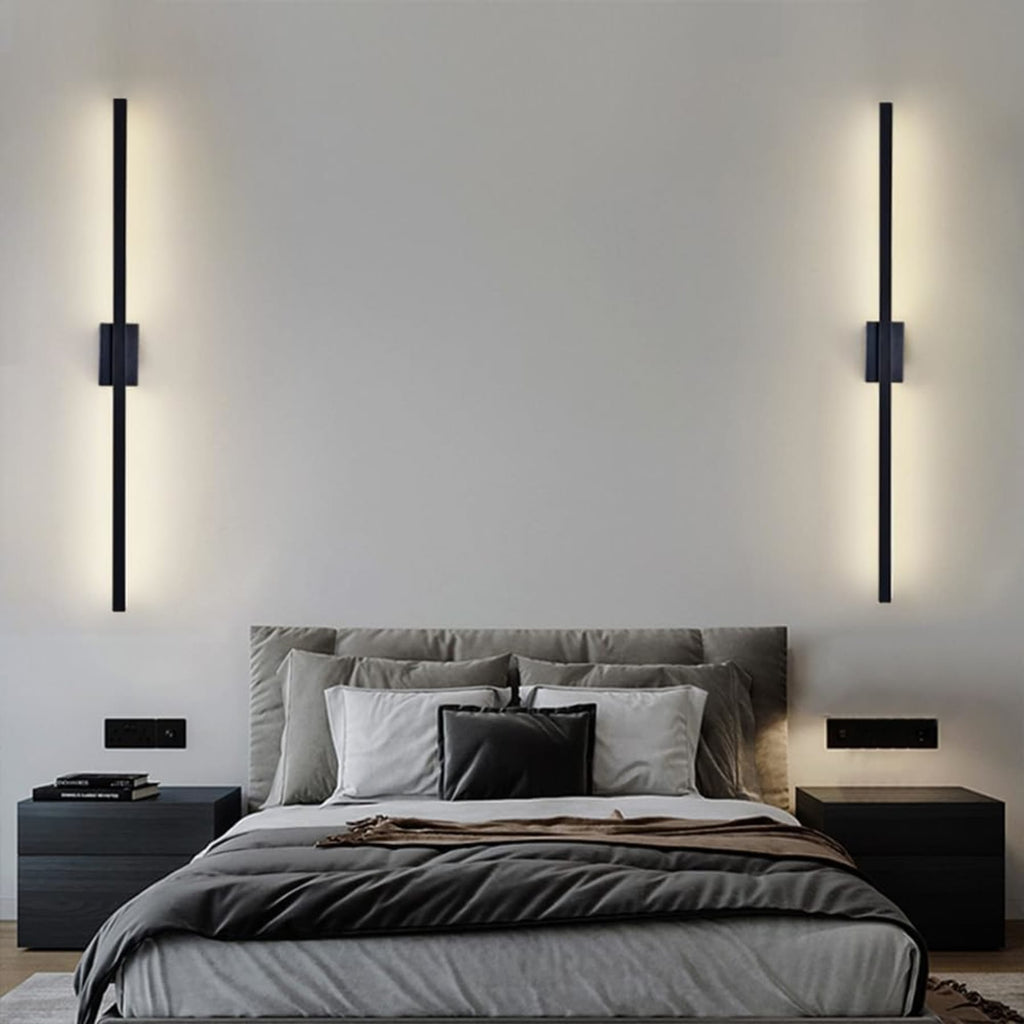 Minimalist Iron Linear Wall Light With Integrated LED for Living Room — Greenwich Home & Living