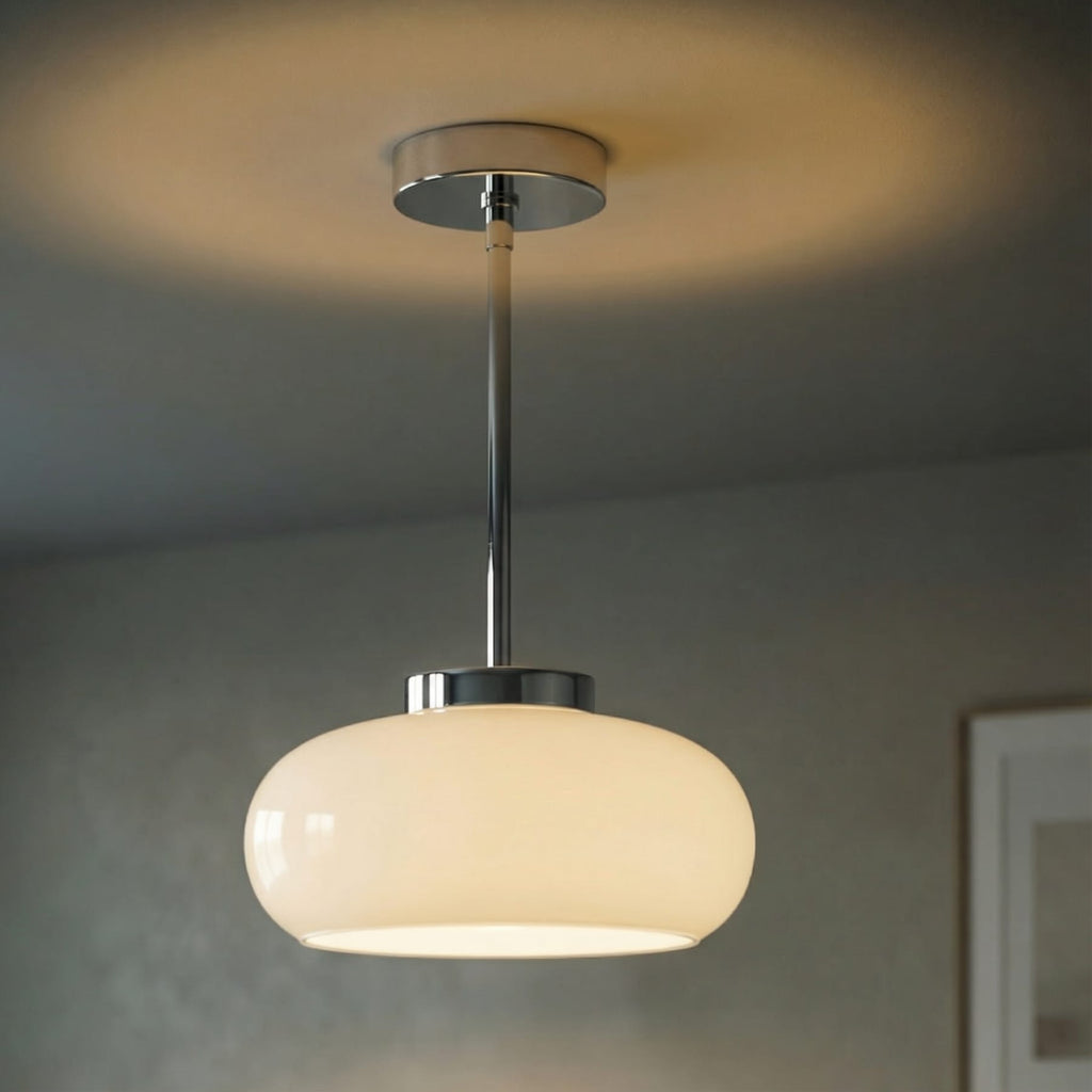 Contemporary Glass Semi-Flush Mount Ceiling Light for Living Room — Greenwich Home & Living